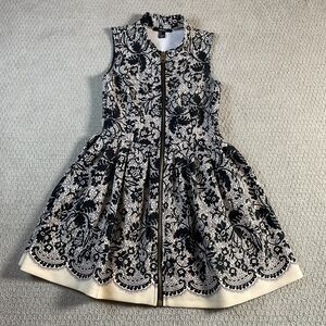 Forever 21 Lace Print Fit & Flare Dress Size S